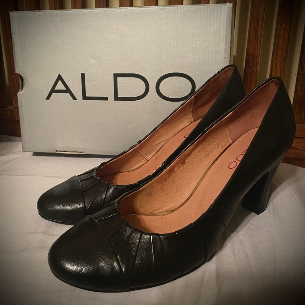 ALDO Black Lauriange Heels in 38 (7.5)